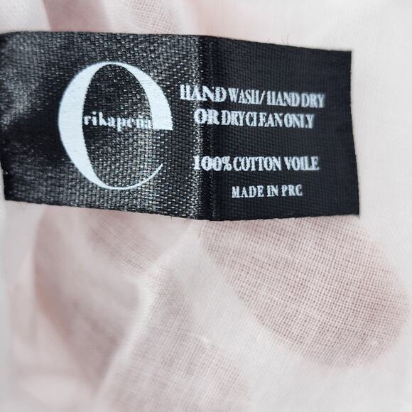 Erika Pena Rita Short Pockets Boho Off Shoulder Ruffle White Dress Size S/M - Picture 3 of 7